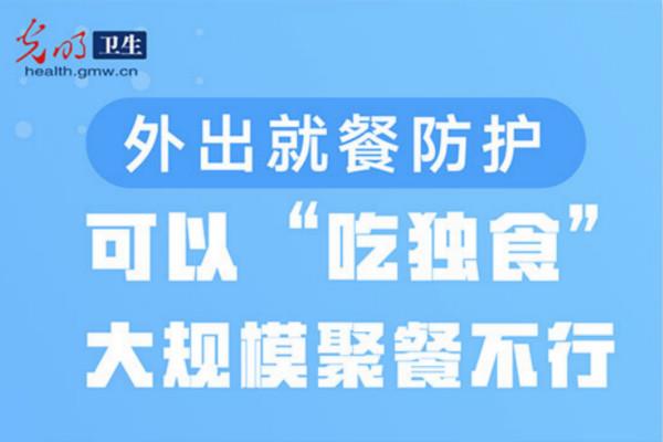 【一图读懂】外出就餐防护：可以“吃独食” 大规模聚餐不行