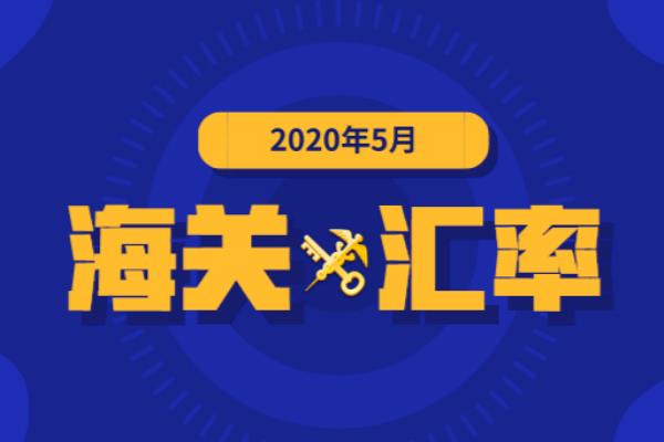 2020年5月海关适用汇率公布